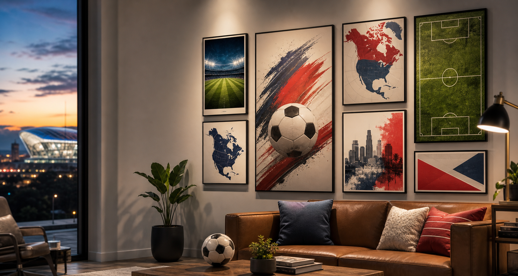 World Cup 2026 inspired soccer posters and wall art